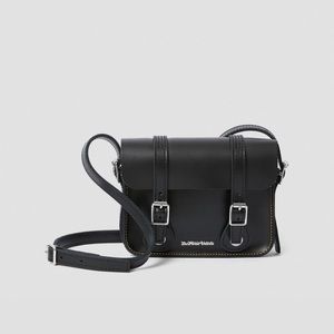 black leather crossbody bag